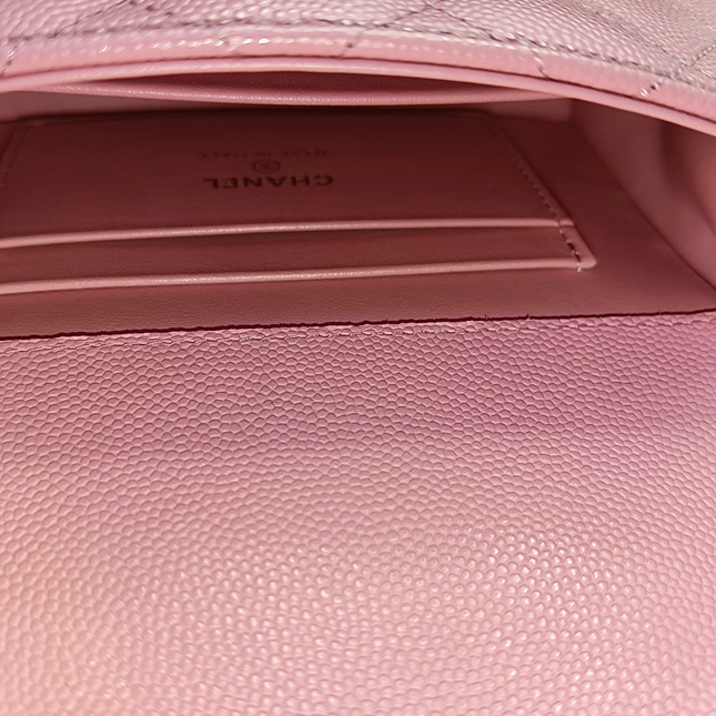 Chanel Coco Handle Super Mini Pink Caviar Leather Gold Hardware Crossbody Bag