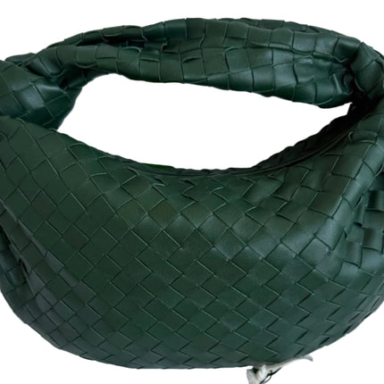 Bottega Veneta Teen Jodie Leather Dark Forest Green 36cm-Luxbags