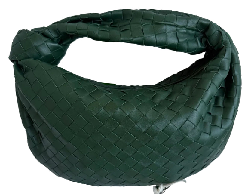 Bottega Veneta Teen Jodie Leather Dark Forest Green 36cm-Luxbags
