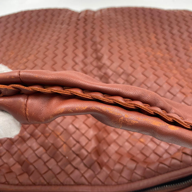 Bottega Veneta Veneta Hobo Maxi Brick Red Intrecciato Leather Bag 50cm