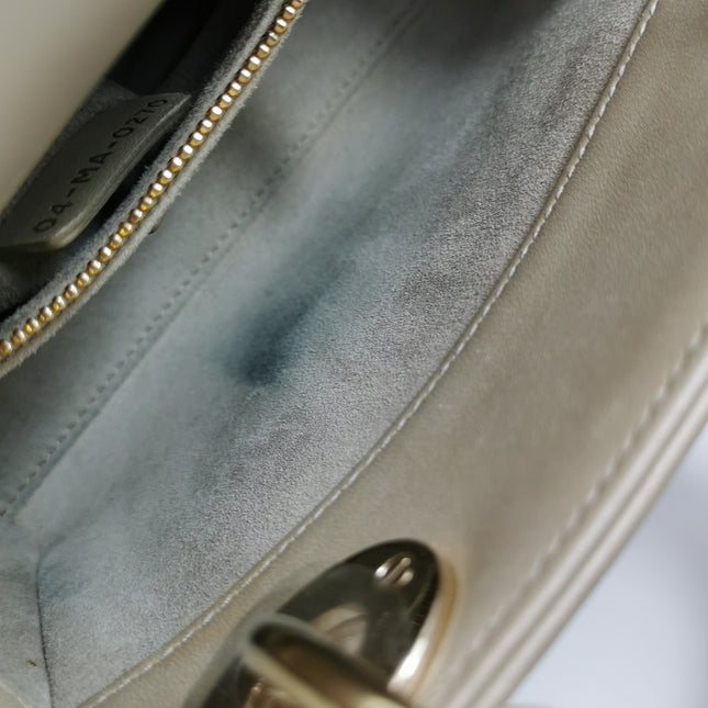 Lady Dior Mini Gold Calfskin Leather with Crystals Gold Hardware 2020