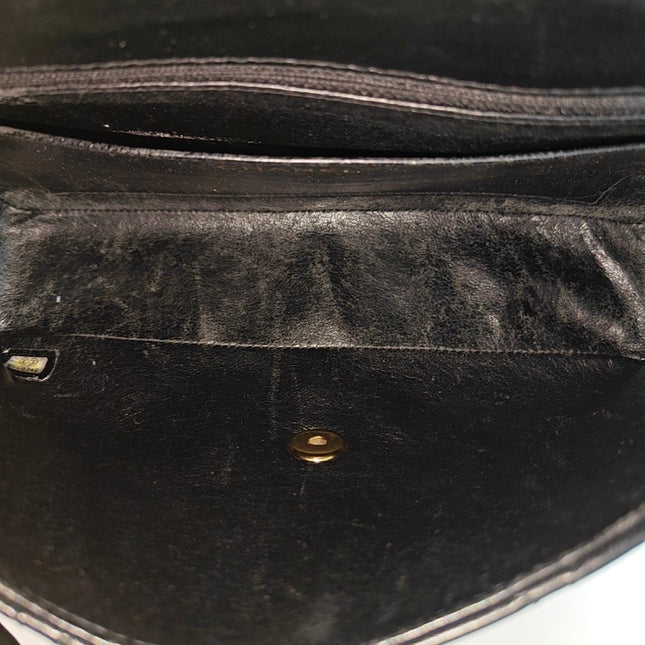 Chanel Classic Flap Medium Happy Stitch Cuir de veau vieilli noir Finitions dorées, 2015-2016