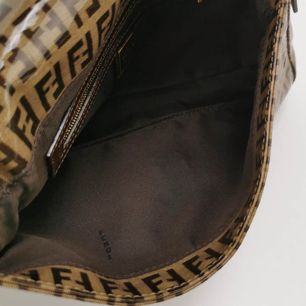 Sold Fendi Baguette Zucchino Monogram Brown Patent Leather
