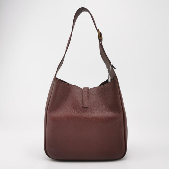 Yves Saint Laurent YSL Le 5 A 7 Hobo Small Burgundy Calfskin Shoulder Bag