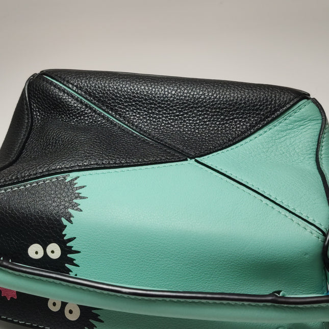 Loewe x Studio Ghibli Collection Susuwatari Mini Puzzle Green Crossbody Bag