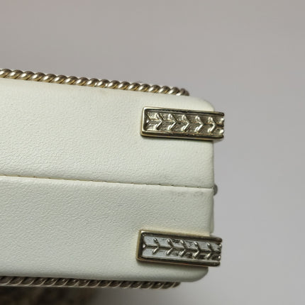 Chanel Coco in Ritz Key Card Minaudiere Limited Edition Cream White Lambskin Clutch Gold Hardware