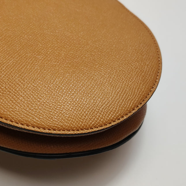 Dior Saddle 2021 Medium Tan Brown Grained Calfskin Leather Bag