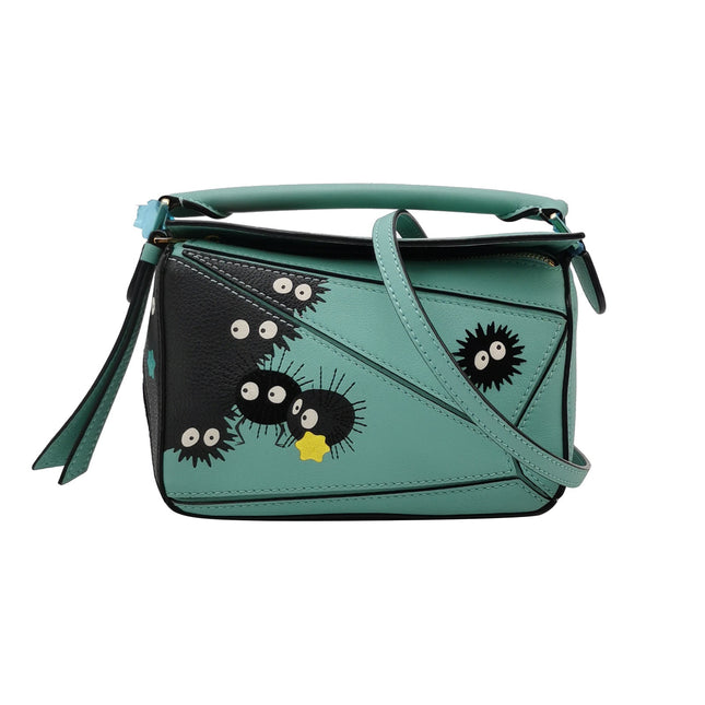 Loewe x Studio Ghibli Collection Susuwatari Mini Puzzle Green Crossbody Bag-Luxbags