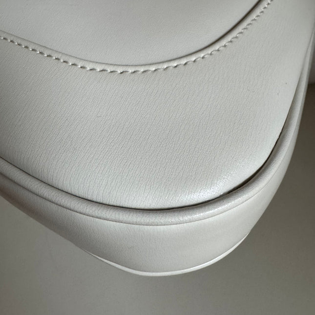 Gucci Jackie 1961 Small White Leather Bag with Adjustable Strap