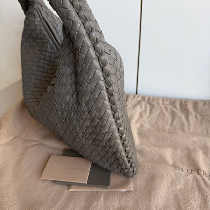Bottega Veneta Hobo Bag Lambskin leather Dark Grey 47cm