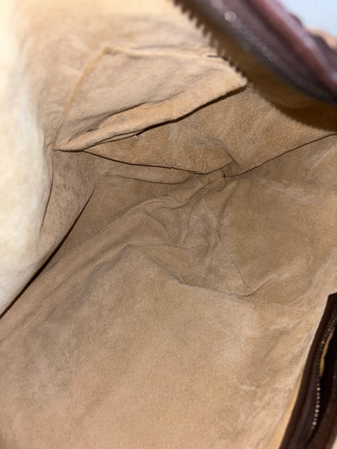 Bottega Veneta Belly Hobo Intreccio Leather Dark Chocolate Brown Large 55cm