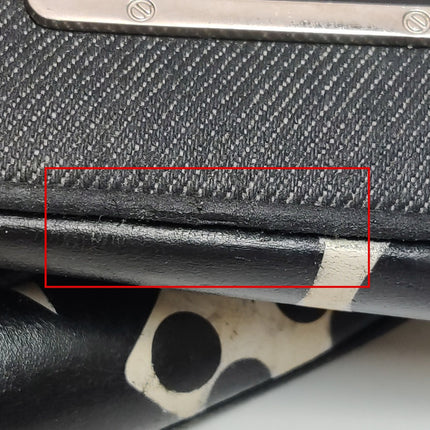 Dior Montaigne Chris 1947 Black Leather Cadillac Poker Print Bejeweled Shoulder Bag