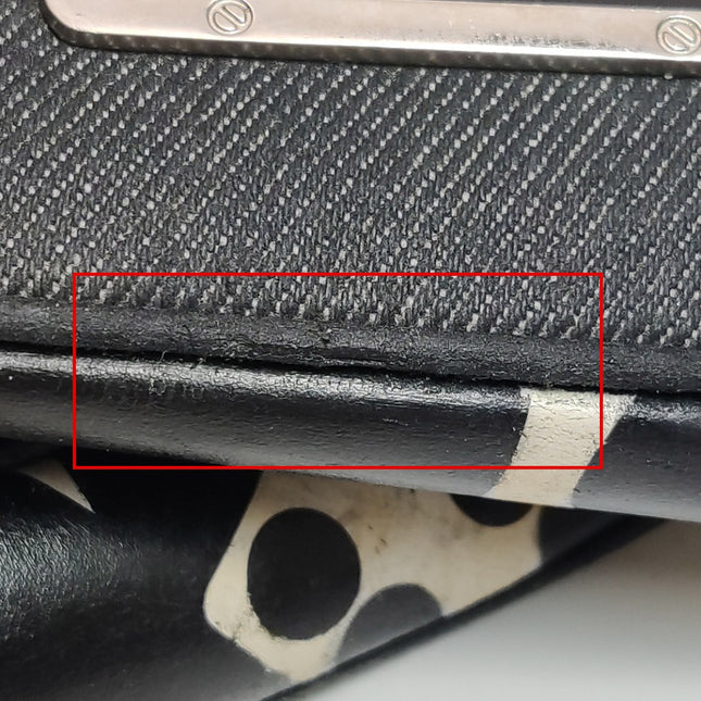 Dior Montaigne Chris 1947 Black Leather Cadillac Poker Print Bejeweled Shoulder Bag