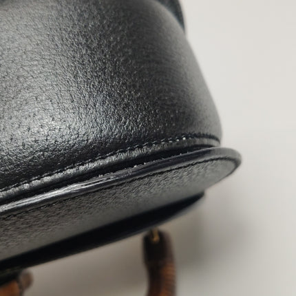 Gucci Bamboo 1947 Top Handle Bag Leather Medium Black