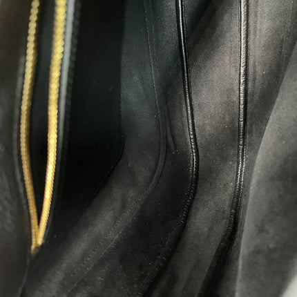 Gucci Jackie 1961 Black Large Pebbled Leather Shoulder Bag with Strap