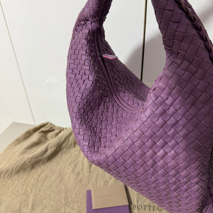 Bottega Veneta Hobo Bag Lambskin leather Lilac Lavender Purple Medium 47cm