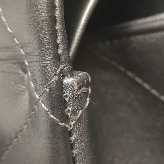 Chanel Classic Flap Maxi Metallic Lambskin Leather Double Flap Sliver Hardware 2013-14