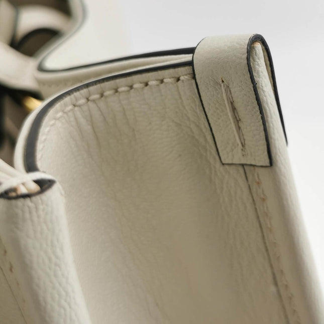 Sold Gucci 1955 Horsebit Chain Tote Leather White