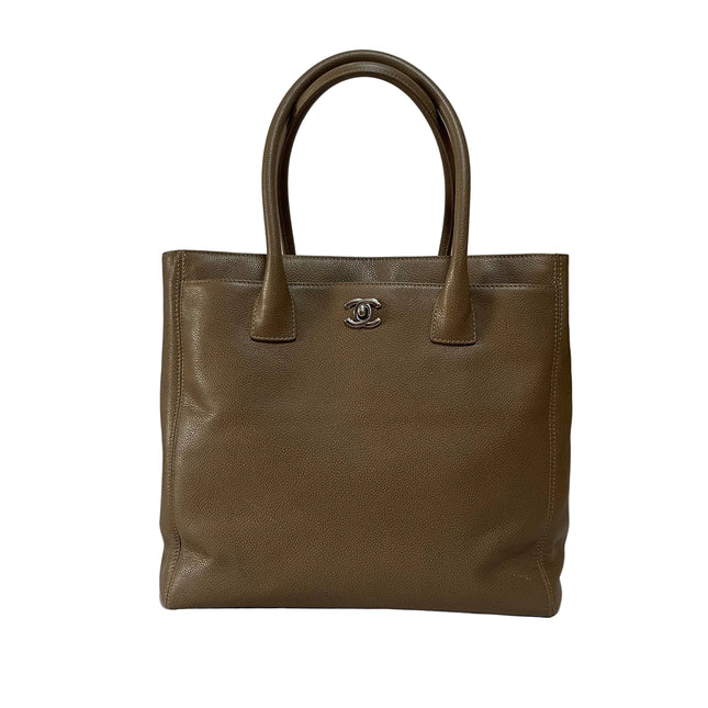 Chanel Cerf Executive Tall Brown Leather Handbag 30cm-Luxbags