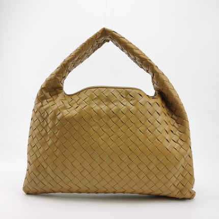 Bottega Veneta Hop Hobo Medium Leather Beige 46cm