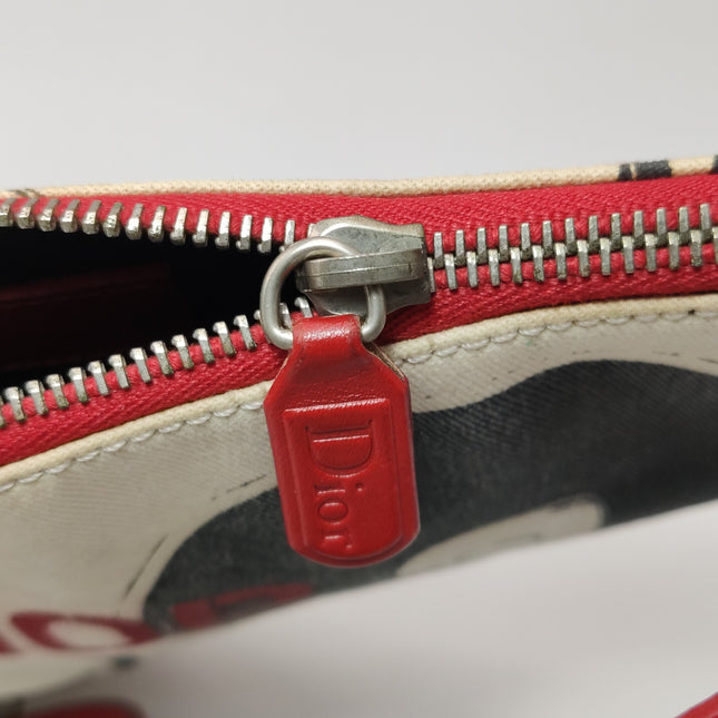 Dior Saddle Mini Classic Hardcore by John Galliano White Canvas Silver Hardware