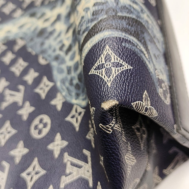 Louis Vuitton x Chapman Brothers Giraffe Tote Navy Monogram Canvas with Strap