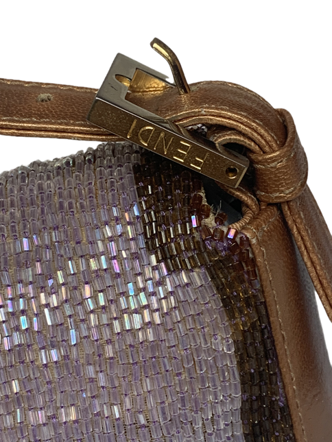 Sold FENDI Baguette Glitter beads Lilac