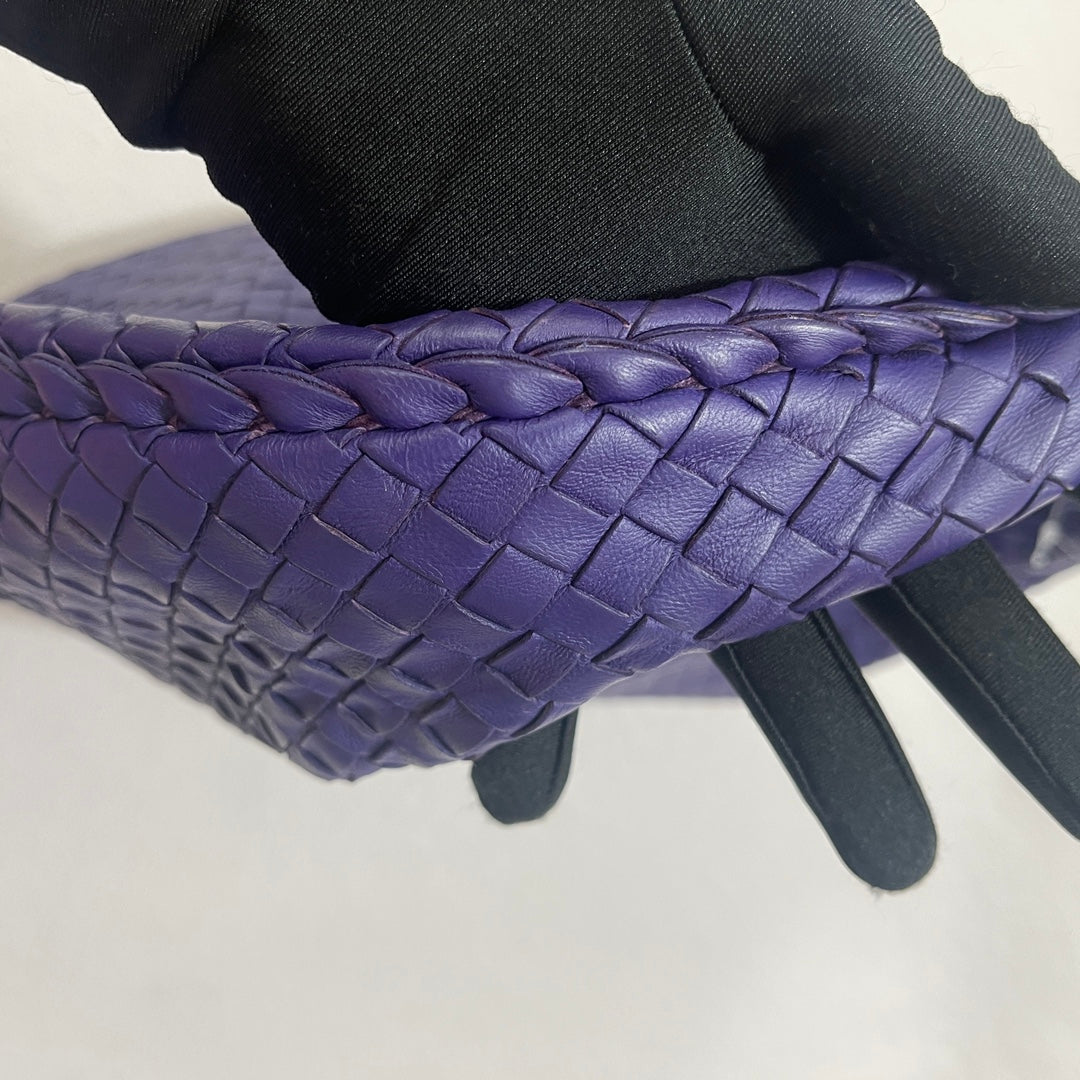 Bottega Veneta Hobo Bag Large Leather Purple 45cm