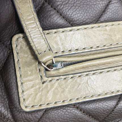 Chanel Coco Casual Flap Bag Quilted Caviar Large Brown Leather