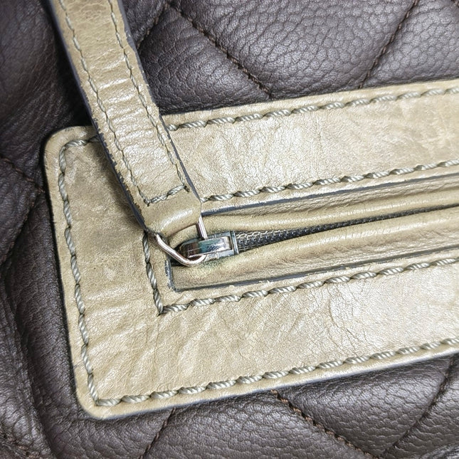 Chanel Coco Casual Flap Bag Quilted Caviar Large Brown Leather