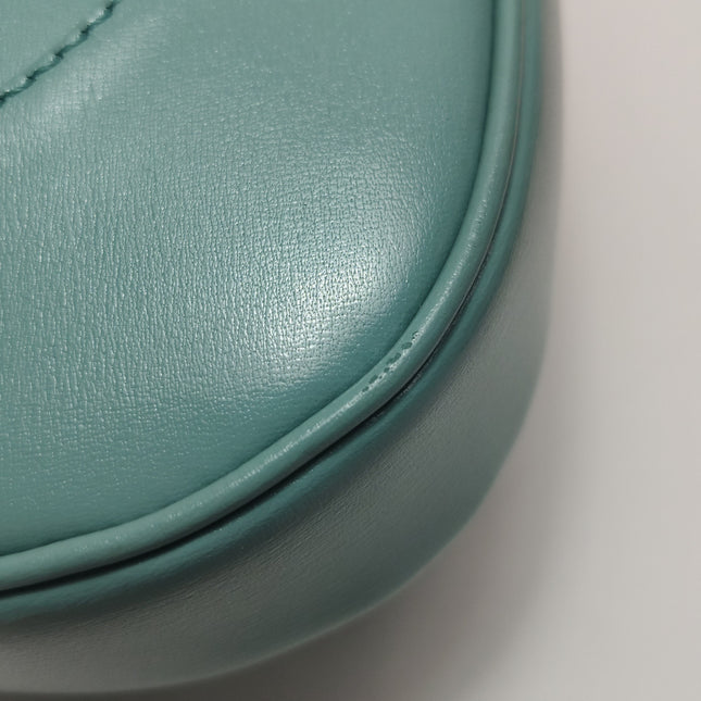 Gucci Jackie 1961 Small Blue Leather Bag with Adjustable Strap