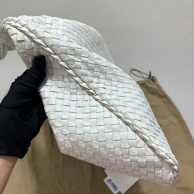 Sold Bottega Veneta Hobo Bag Large Leather Chalk White 51cm