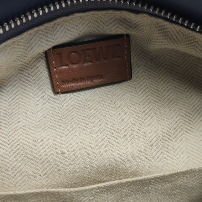 Loewe Puzzle Small Tricolor Purple Pink Grey Calfskin Leather Crossbody Bag