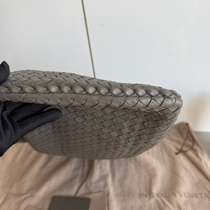 Bottega Veneta Hobo Bag Lambskin leather Dark Grey 47cm