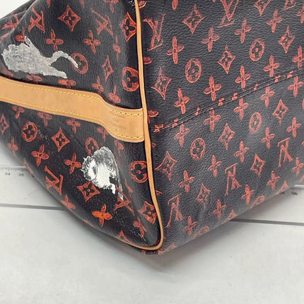 Louis Vuitton Speedy 30 Bandouliere Limited Edition Grace Coddington Catogram Brown