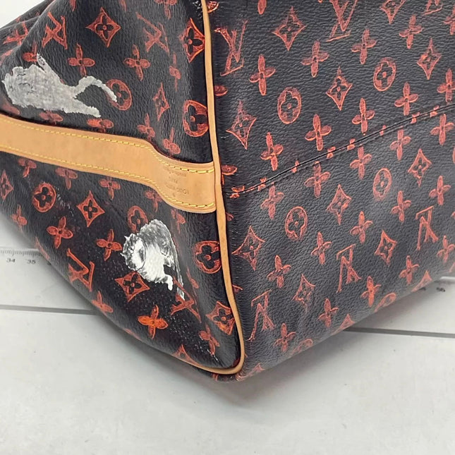 Louis Vuitton Speedy 30 Bandouliere Limited Edition Grace Coddington Catogram Brown