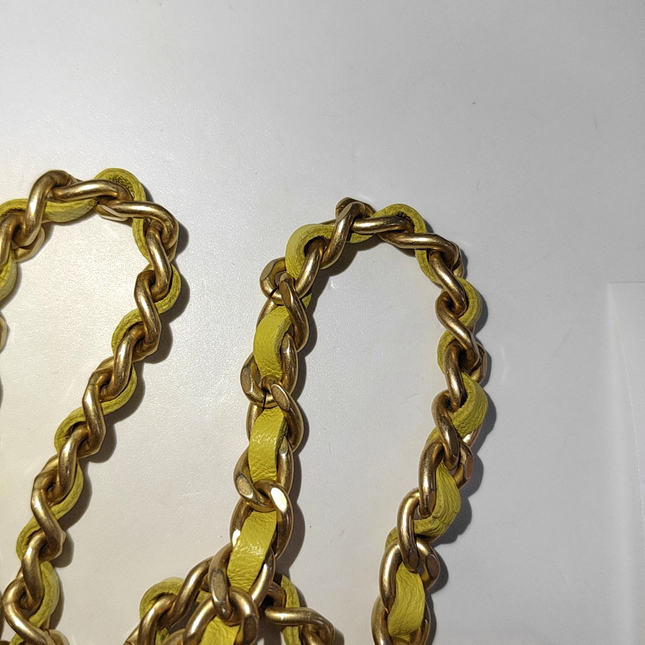 Sold Chanel Vanity Case Mini Lambskin Leather Yellow Gold Ball Adjustable Strap, Chip