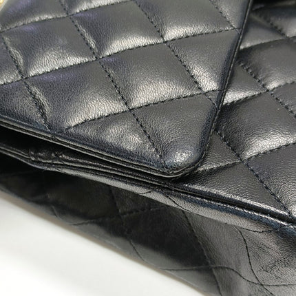Chanel Classic Flap Medium Black Lambskin Leather Gold Hardware 2009-2010