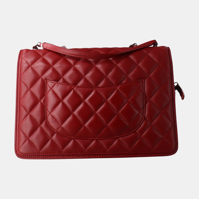 Sold Chanel Classic Flap Jumbo Large Red Calfskin Leather, 2013-2014