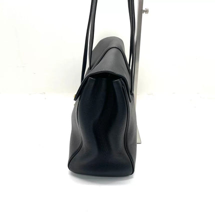 Celine Soft 16 Bag Medium Black Grained Calfskin Leather
