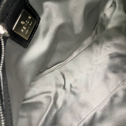 Fendi Mamma Baguette Black Faux Fur Shoulder Bag