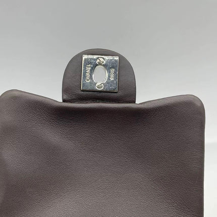 Chanel Cambon Large Dark Brown Calfskin Leather Double Strap Handbag