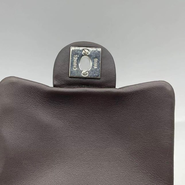 Chanel Cambon Large Dark Brown Calfskin Leather Double Strap Handbag