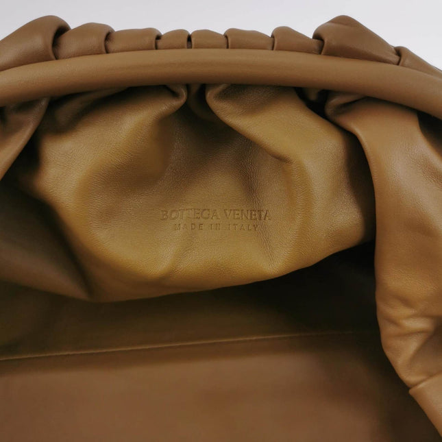 Sold Bottega Veneta Pouch Calfskin Leather Caramel Brown Large