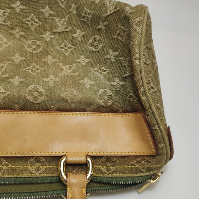 Louis Vuitton Green Denim Neo Speedy Boston Bag