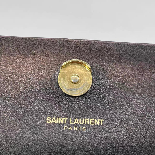 YSL Saint Laurent Kate Small Pony-style Calfskin Leather Leopard Print Tassle Crossbody Bag