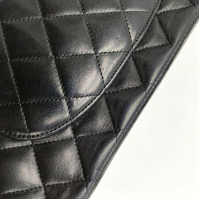 Chanel Classic Flap Medium Black Lambskin Leather Gold Hardware 2009-2010