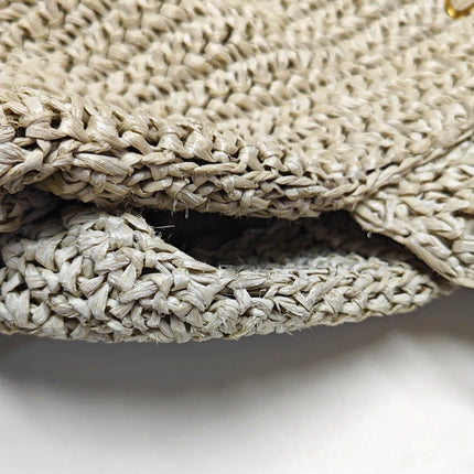Prada Canape Straw Tote Beige Top Handle Bag