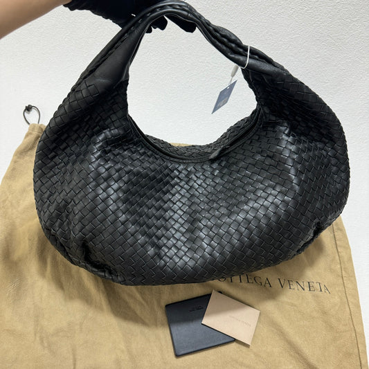 Bottega Veneta Belly Hobo Intrecciato Black Large 50cm-Luxbags