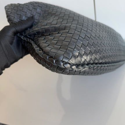 Bottega Veneta Intrecciato Hobo Bag Medium Black Leather 47cm